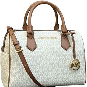 Michael Kors Monogram Bedford Duffle Satchel